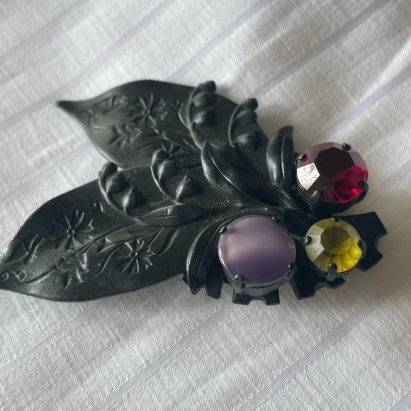 Rare JL Blin Leaf Brooch - Picture 4 of 7
